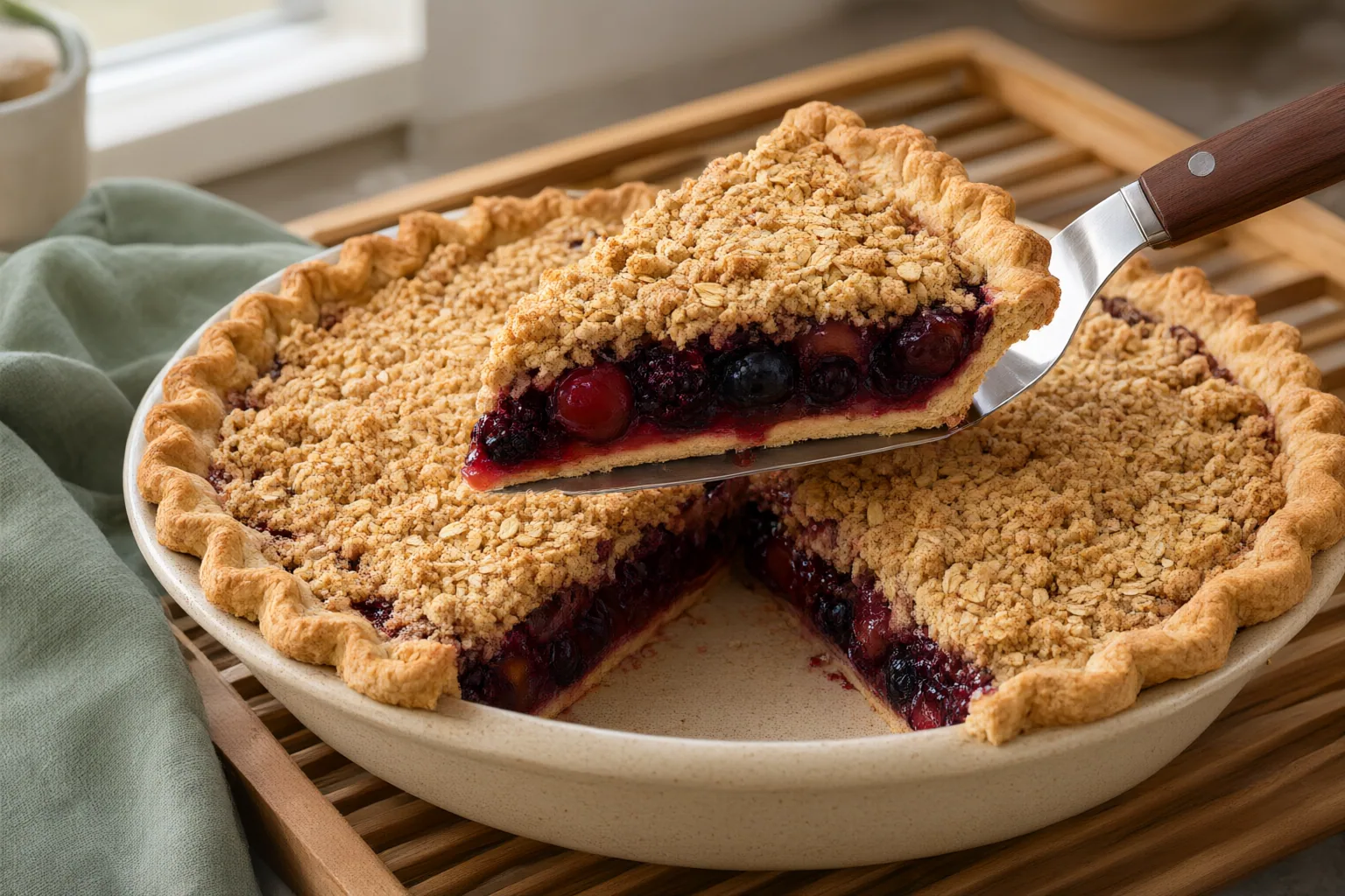 Editorial detail illustrating evidence and decision criteria for For Cleaner Fruit Pie Slices, Cool the Pie Before Cutting and Reheat Each Serving