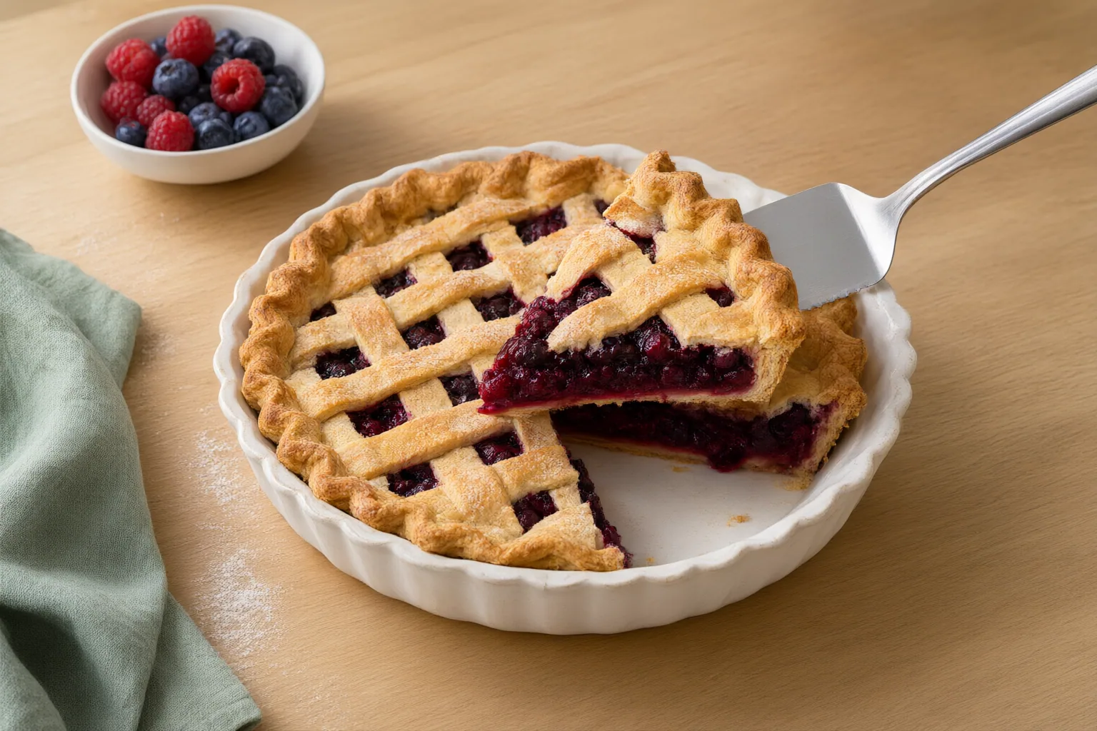 Original editorial hero image for How to Cut Clean Fruit Pie Slices Without Crushing the Crust