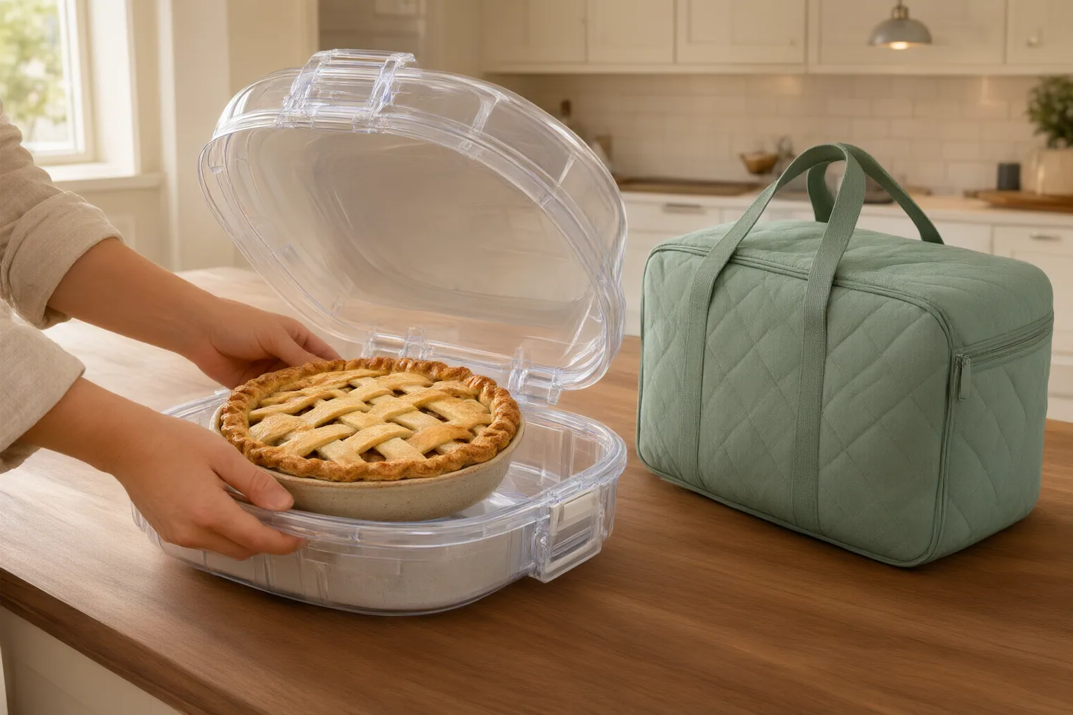 Editorial scene showing practical next steps for Insulated Carrier vs. Rigid Box for a Pie Gift: How to Choose
